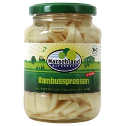 Bambussprossen im Glas von Marschland