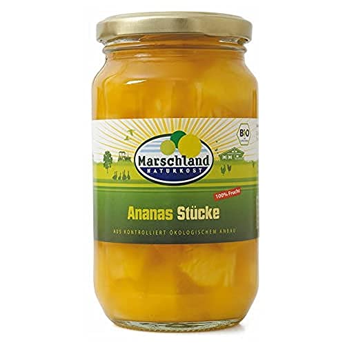 Marschland Ananas Stücke, 6er Pack (6 x 370 g) von Marschland