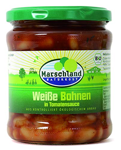 Marschland Bio-Weiße Bohnen in Tomatensauce, 6 stück von Marschland