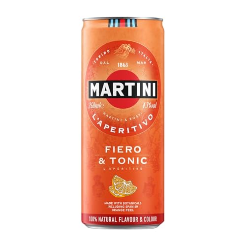 Getränke und Mixer 12 Einheiten Box Martini Fiero & Tonic Cocktail Alu-Dose 25 cl von Martini & Rossi SpA