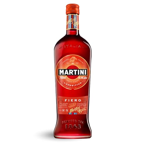 MARTINI Fiero, süßer Aperitif angereichert mit handgeschnittenen spanischen Orangenschalen, 14,4% vol., 75cl / 750ml (Packung mit 6) von Martini