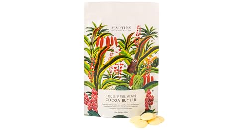 Martin's Chocolatier 100% reine Kakaobutter, vegan, peruanische Buttermünzen zum Backen & Herstellen luxuriöser hausgemachter Produkte (500 g) von Martins Chocolatier