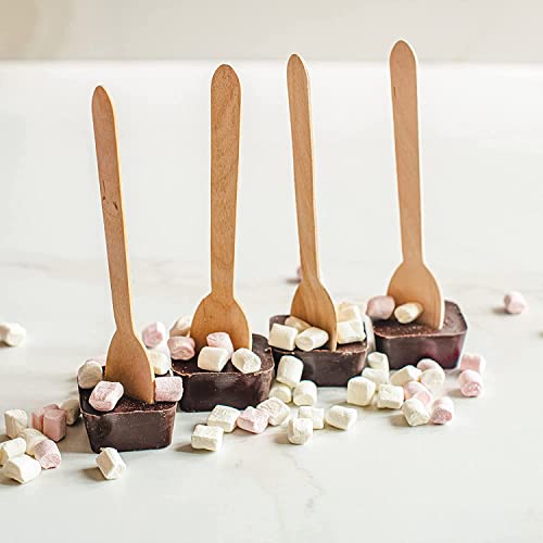 Martin's Chocolatier Rührstäbchen für heiße Schokolade (1 Box) Banane | Heiße Schokoladenlöffel mit Marshmallows | Aromatisiertes Schokoladengetränk | Belgische Schokolade Geschenkset von Martins Chocolatier