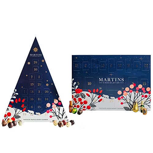 Martin's Chocolatier Schokoladen-Adventskalender 2022 | 2 extra große Schokoladen-Adventskalender | Schokoladentrüffel und Schokoladenliköre von Martins Chocolatier