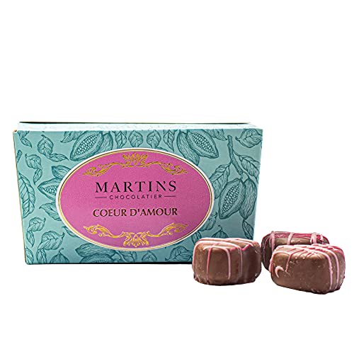 Martin's Chocolatier Schokoladenballondose 200 g | Coeur D'Amour | handgefertigte Schokolade Geschenkbox von Martins Chocolatier