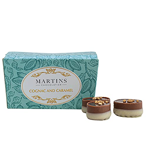 Martin's Chocolatier Schokoladen-Ballon, 200 g, Trüffel, handgefertigte Schokoladen-Geschenkbox (Caramel Cognac) von Martins Chocolatier