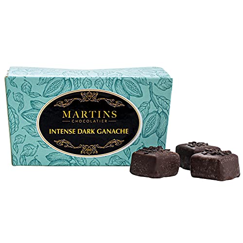 Martin's Chocolatier Schokoladendose, 200 g, intensiver dunkler Ganache von Martins Chocolatier