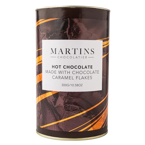 Martins Chocolatier | 2 Pack | Karamell-heiße Schokoladenflocken Trinkschokolade aus echten belgischen Schokoladenflocken von Martins Chocolatier