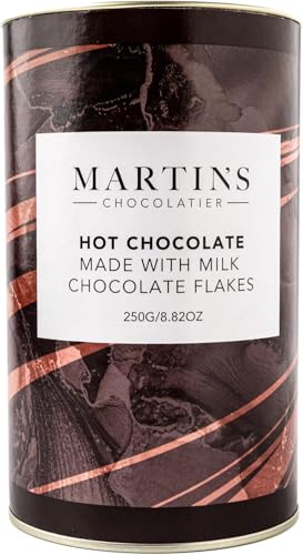 Martins Chocolatier | 2 Pack | Milch heiße Schokoladenflocken Trinkschokolade aus echten belgischen Schokoladenflocken von Martins Chocolatier