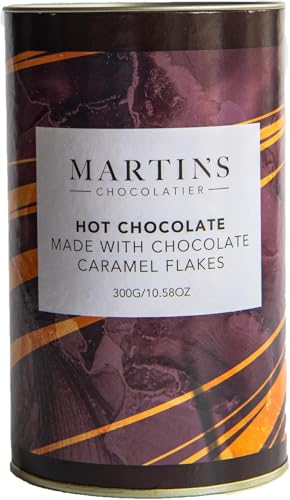 Martins Chocolatier | 3er Pack | Karamell-heiße Schokoladenflocken Trinkschokolade aus echten belgischen Schokoladenflocken von Martins Chocolatier