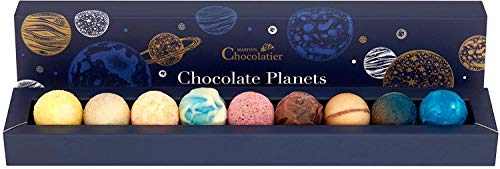 Martins Chocolatier Chocolatier Chocolate Planets – 9 handgefertigte belgische Schokoladentrüffel – Luxus-Geschenk-Set (3 Stück) von Martins Chocolatier