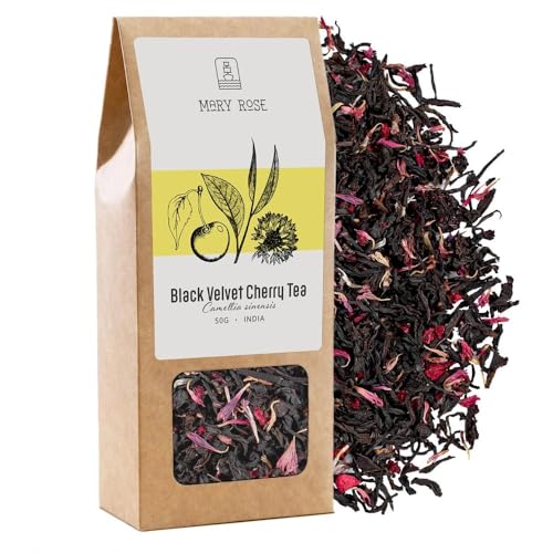 Mary Rose Black Velvet Cherry 50g - Schwarztee mit Früchten, Kirsche in Rum von Mary Rose