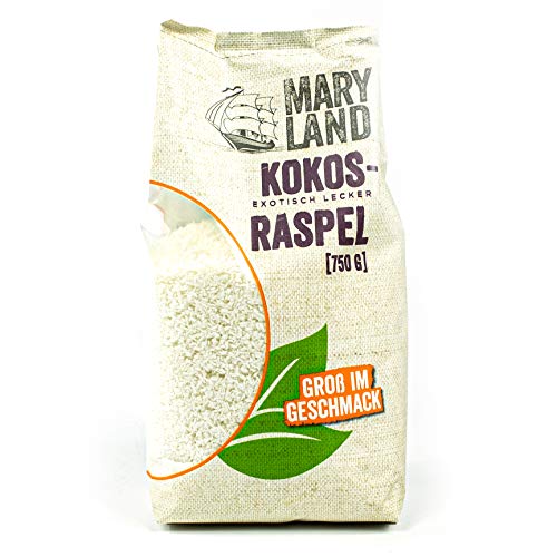 Maryland - Kokosraspeln ungesüßt in Premium Qualität 750 g Packung - Getrocknete Kokosflocken exotisch lecker - Kokos Coconut Flakes ideal für Müsli, Süßspeisen, als Topping oder zum Backen von Maryland