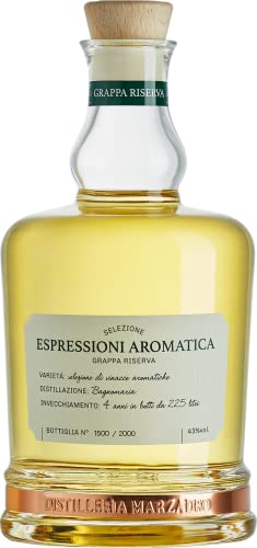 Marzadro Espressioni Aromatica 0,7L - Premium Grappa mit raffinierten Kräuteraromen von Marzadro