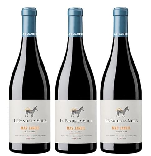 3x 0,75l - 2019er - Mas Janeil - Le Pas de la Mule - Côtes du Roussillon A.O.P. - Frankreich - Rotwein trocken von Mas Janeil