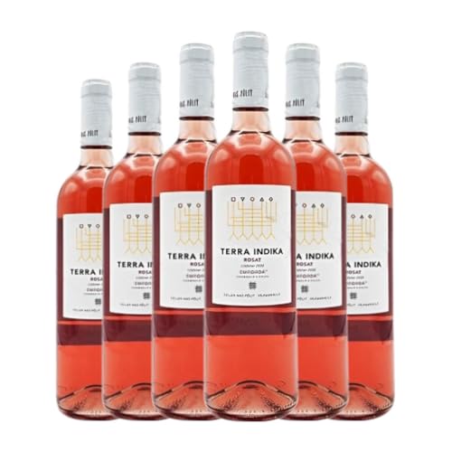 Mas Pòlit Terra Indika Rosat Empordà Jung 75 cl Rosé-Wein (Karton mit 6 Flaschen von 75 cl) von Mas Pòlit Vinicultors