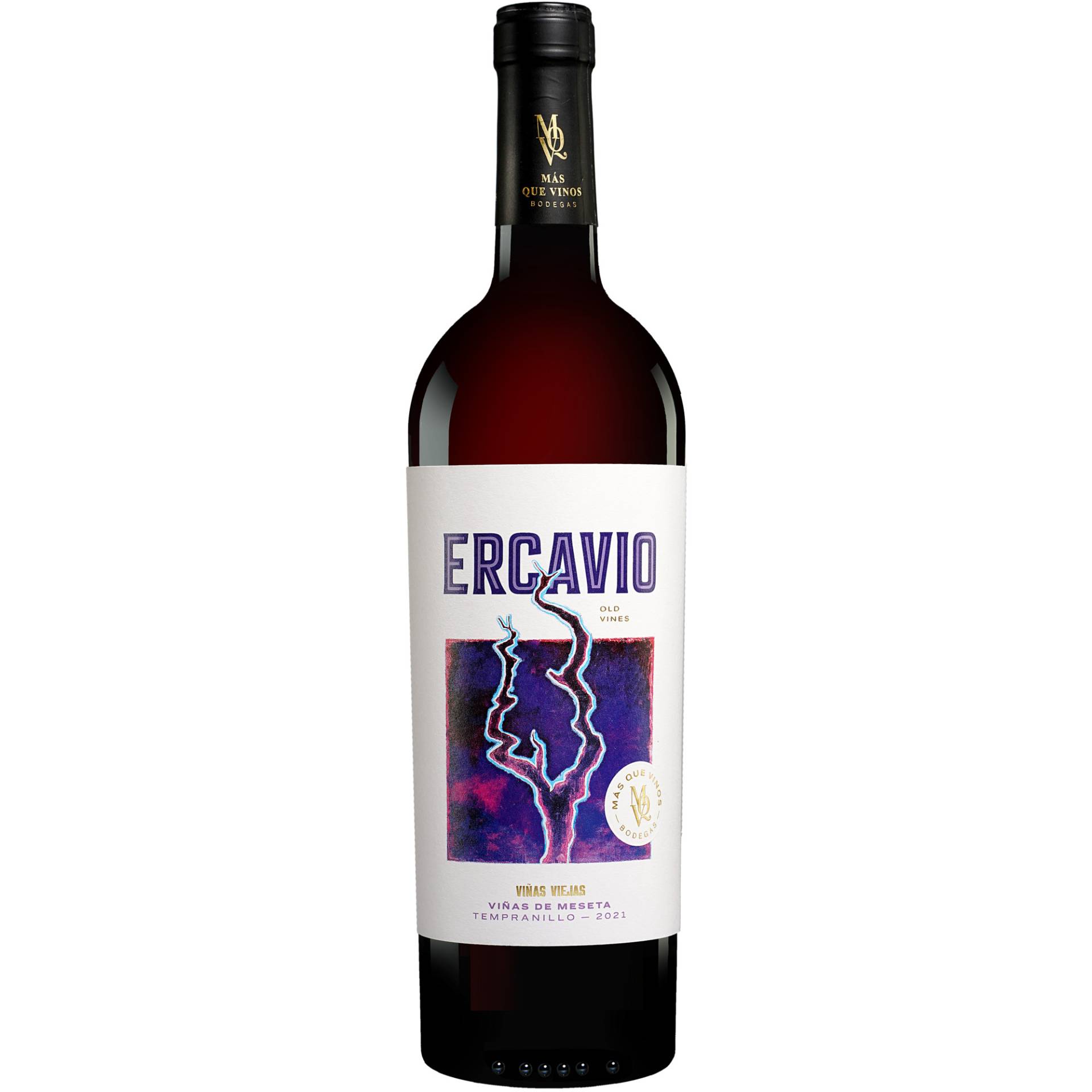 Ercavio Tempranillo Viñas de Meseta 2021  0.75L 13.5% Vol. Rotwein Trocken aus Spanien von Más que Vinos