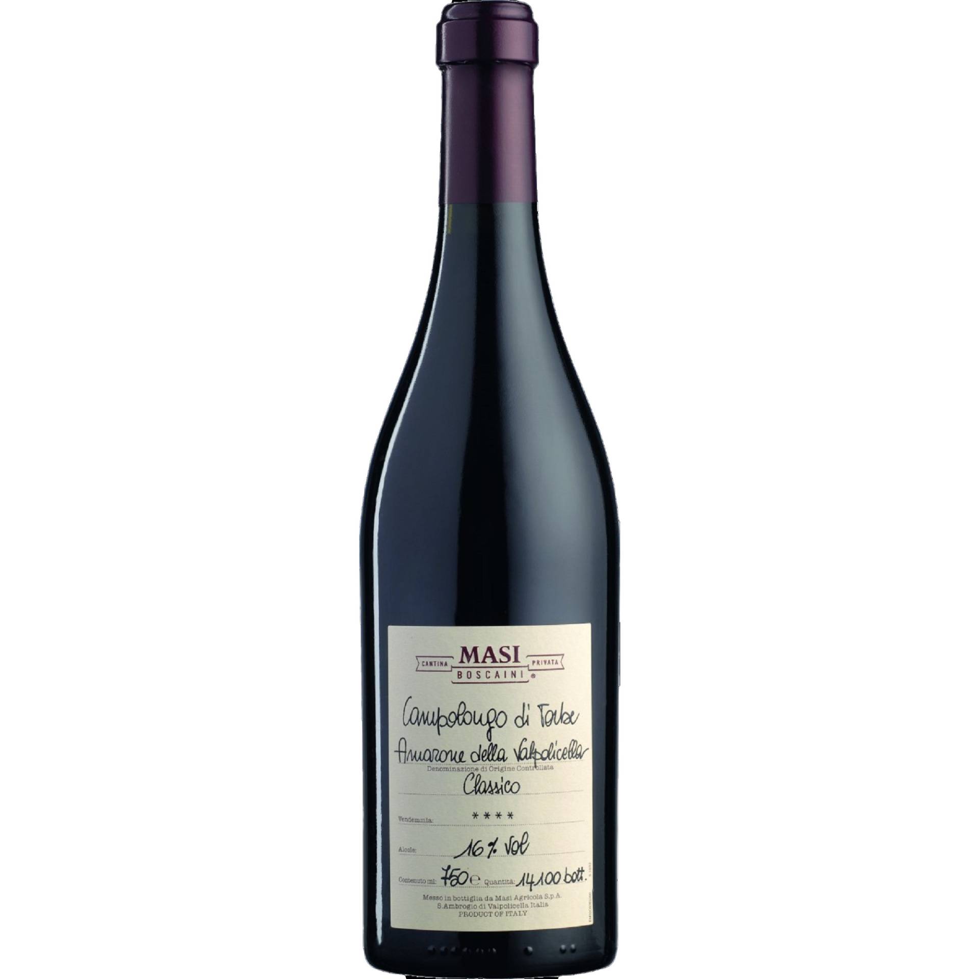 Masi Campolongo di Torbe Amarone, Amarone Valpolicella Classico DOCG, Venetien, 2013, Rotwein von Masi Agricola S.P.A., Via Monteleone 26 I37015 Sant'Ambrogio di Valpolicella (VR)