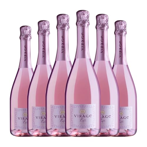 Masottina Virage Metodo Italiano Spumante Rosé Glera Brut Prosecco 75 cl Rosé Sekt (Karton mit 6 Flaschen von 75 cl) von Masottina