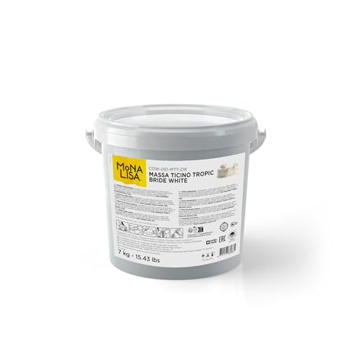 Massa Ticino Tropic Bride White Rollfondant Eimer, 7kg Weiß von Massa Ticino