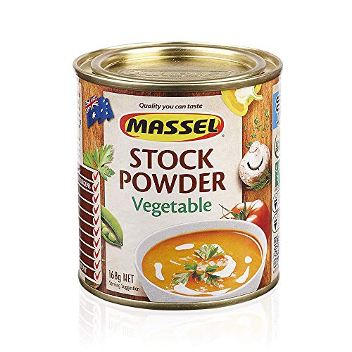 Massel, Bouillon-Suppenpulver - Ohne MSG, Glutenfrei, Gemüsegeschmack - 168 g, Packung mit 6 Suppenbrühe in Dosen von Massel