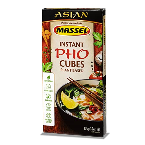 Massel Asiatische Würfel, pflanzliche und glutenfreie Instant-Brühenwürfel, Pho-Geschmack, 6 x 105 g Packung von Massel