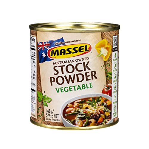 Massel Gemüsebrühe Pulver, glutenfrei, niedrige Fodmap-Brühe, fettfrei, MSG-frei, milchfrei, gentechnikfrei, 0 g Transfett, Suppenbasisgewürz für Ramen, Suppe, Eintopf, kein tierischer Inhalt, 6 von Massel