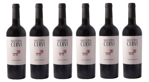 6x 0,75l - 2020er - Masseria Cervi - Primitivo Appassimento - Puglia I.G.P. - Apulien - Italien - Rotwein trocken von Masseria Cervi