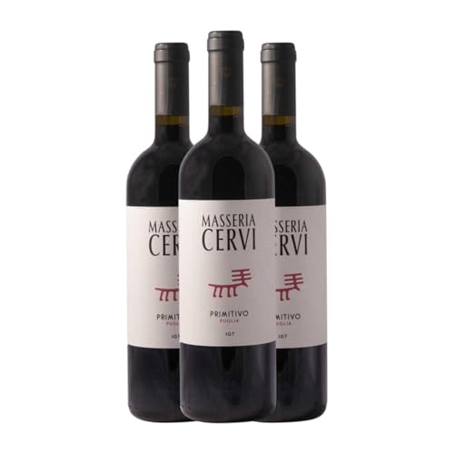 Masseria Cervi Puglia 75 cl Rotwein (Karton mit 3 Flaschen von 75 cl) von Masseria Cervi