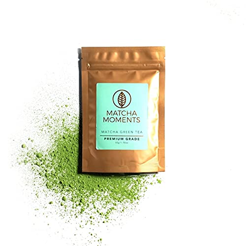 Matcha Pulver aus Japan 50g, Premium Grade, doppelt beschattet, steingemahlen, 100% rein und natürlich – Ideal für Matcha Latte, Smoothies oder pur von MATCHA MOMENTS von Matcha Moments