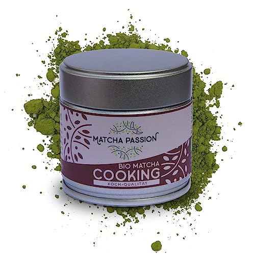 MATCHA PASSION Bio Matcha Cooking 30g Pulver - Koch Qualität aus Kagoshima Japan - zum Kochen & Backen geeignet - Vegan - Superfood von Matcha Passion