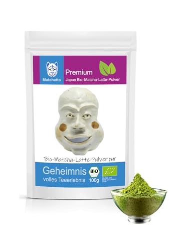 Matchatto | Matcha Latte Pulver ohne Zucker 100g | Matcha Grüntee aus Japan | ideal zu Milch oder pflanzlichen Alternativen | einfach zu mixen für den perfekten Latte Genuss von Matchatto