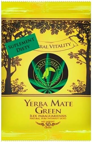 Brasilianische Mate Green Original Cannabis 50g●Yerba Mate-Tee mit Hanfmehl und Salbei●Matetee aus Mateblättern●Zitronenschalen und Zitronengras●Yerba Mate Tee lose Blätter 50g von Mate Green