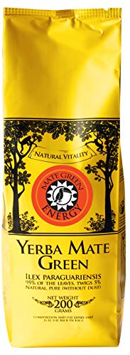 Yerba Mate Green Energy 200 g | Brasilianischer Mate Tee mit Camu Camu, Gunpowder Grüntee, Holunderbeere und sibirischer Ginsengwurzel von Mate Green