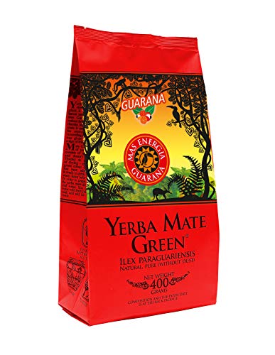 Yerba Mate Green 'Mas Energia Guarana' Brasilianischer Mate-Tee 400g | fruchtiges Mate Tee | mit Guarana, Minzblatt, Zitronengras, Kornblumenblüten, Ringelblumenblätter und Mango-Aroma von Mate Green