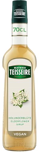 Mathieu Teisseire Holunderblüte Sirup, für Getränke, Erfrischungsgetränke, Cocktails und Desserts, Flasche 70 cl von Mathieu Teisseire