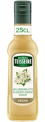 Mathieu Teisseire Holunderblüte Sirup, für Getränke, Erfrischungsgetränke, Cocktails, Kaffee und Desserts, Flasche 25 cl von Mathieu Teisseire