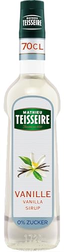 Mathieu Teisseire Vanille 0% zuckerfreier Sirup, für Getränke, Erfrischungsgetränke, Cocktails, Kaffee und Desserts, 70cl Flasche von Mathieu Teisseire