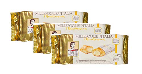 3x Matilde Vicenzi millefoglie Mini snack crema vaniglia Vanillecreme 125g kekse von Matilde Vicenzi