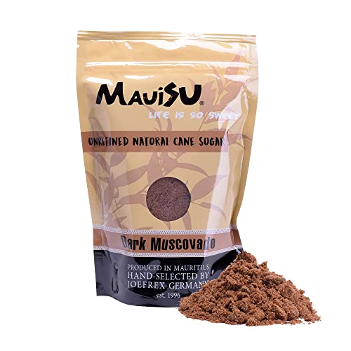 MauiSu - Dark Muscovado Rohrzucker - 500g - ohne Zusatzstoffe - dunkler Rohrzucker- für Bubble Tea geeignet von MauiSU