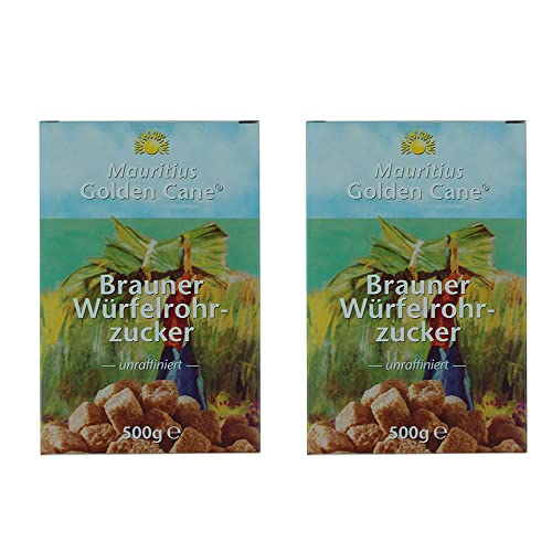 Rohrzucker-Würfel, unraffiniert, im 2er-Set (2x500g) von Mauritius Golden Cane