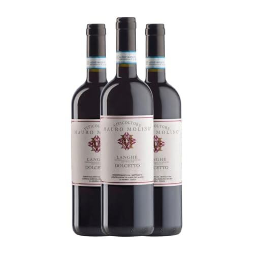 Mauro Molino Dolcetto Langhe 75 cl Rotwein (Karton mit 3 Flaschen von 75 cl) von Mauro Molino