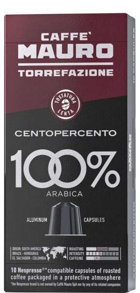 Mauro Centopercento – Nespresso®-kompatible Kapseln von Caffè Mauro