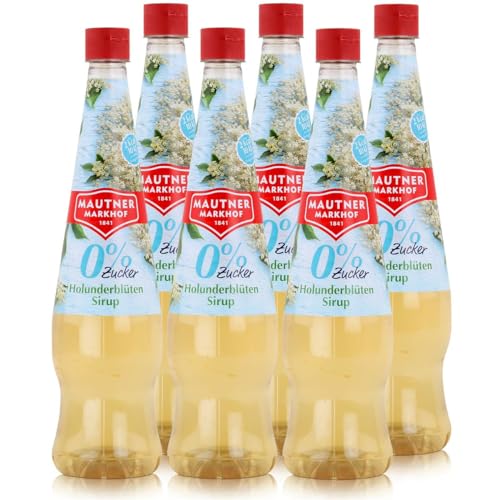 Mautner Getränkesirup Holunderblüte 0% Zucker 0,7L - Softdrink (6er Pack) von Mautner Markhof