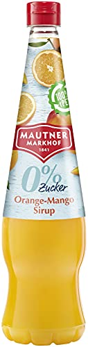 Mautner Markhof Orange-Mango 0% Zucker Sirup, 700ml, 1er Pack (1x700ml) von Mautner Markhof