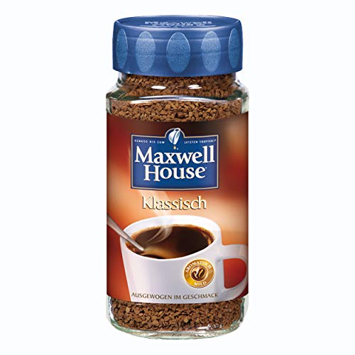 Maxwell House Klassisch, Löslicher Kaffee, Instantkaffee, Instant Kaffee, Löskaffee, Glas, 6 x 200 g von Maxwell House