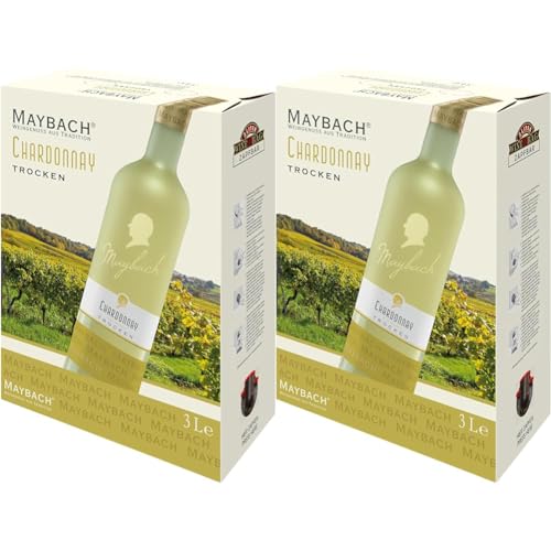 Maybach Chardonnay trocken (1 x 3 l) Bag-in-Box (Packung mit 2) von Maybach