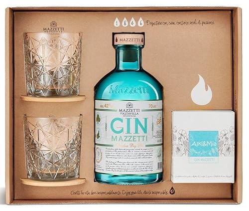 MAZZETTI D'ALTAVILLA LONDON DRY GIN 70 CL PACK MIT GLÄSERN von Mazzetti D'altavilla