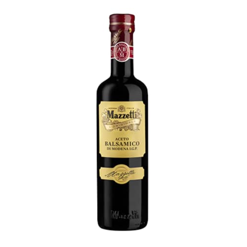 Mazzetti Tino Tipico Aceto Balsamico di Modena I.G.P. 12 x 500 ml Flaschen, „ein Weinblatt“, The Italian Art of Dressing von Mazzetti D'altavilla