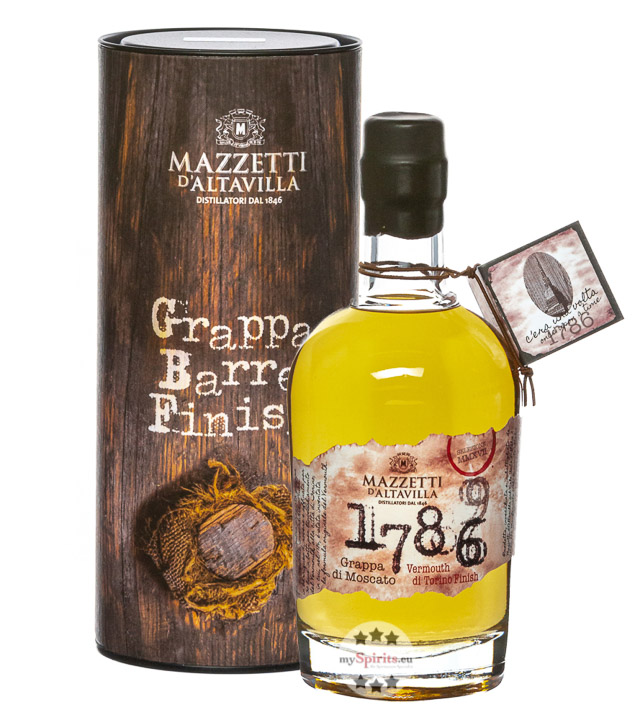 Mazzetti 1786 Grappa di Moscato Vermouth di Torino Finish (43 % Vol., 0,5 Liter) von Mazzetti d’Altavilla